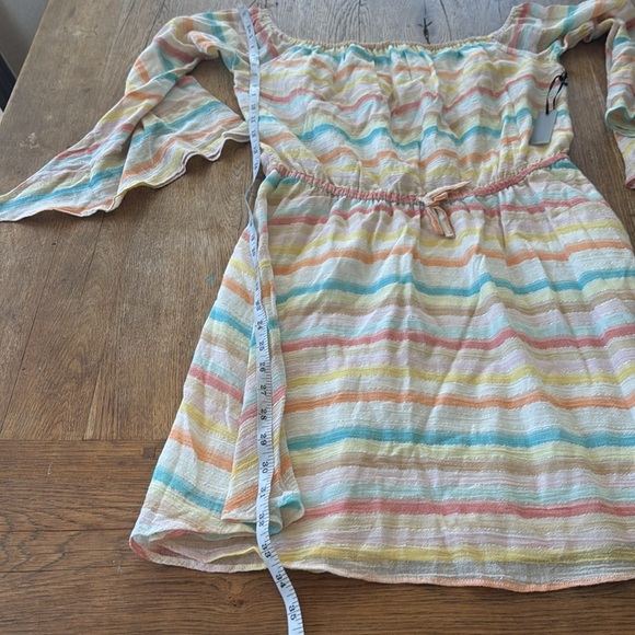 🌈 Lovers + Friends Spring Rainbow Pastel Striped Dress - Picture 6 of 8